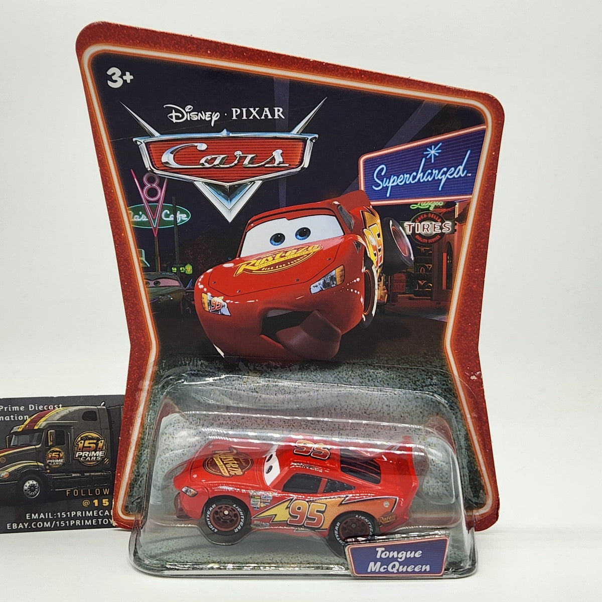 2007 Disney Pixar Cars Supercharged Tongue Lightning McQueen Mattel 1:55 Toy0
