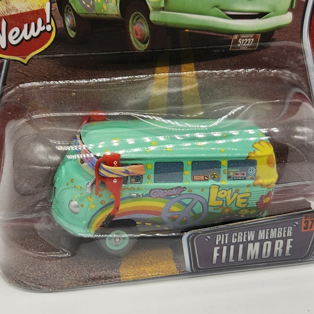 Disney Pixar The World of Cars Pit Crew Member Fillmore 37 Volkswagen Bus1