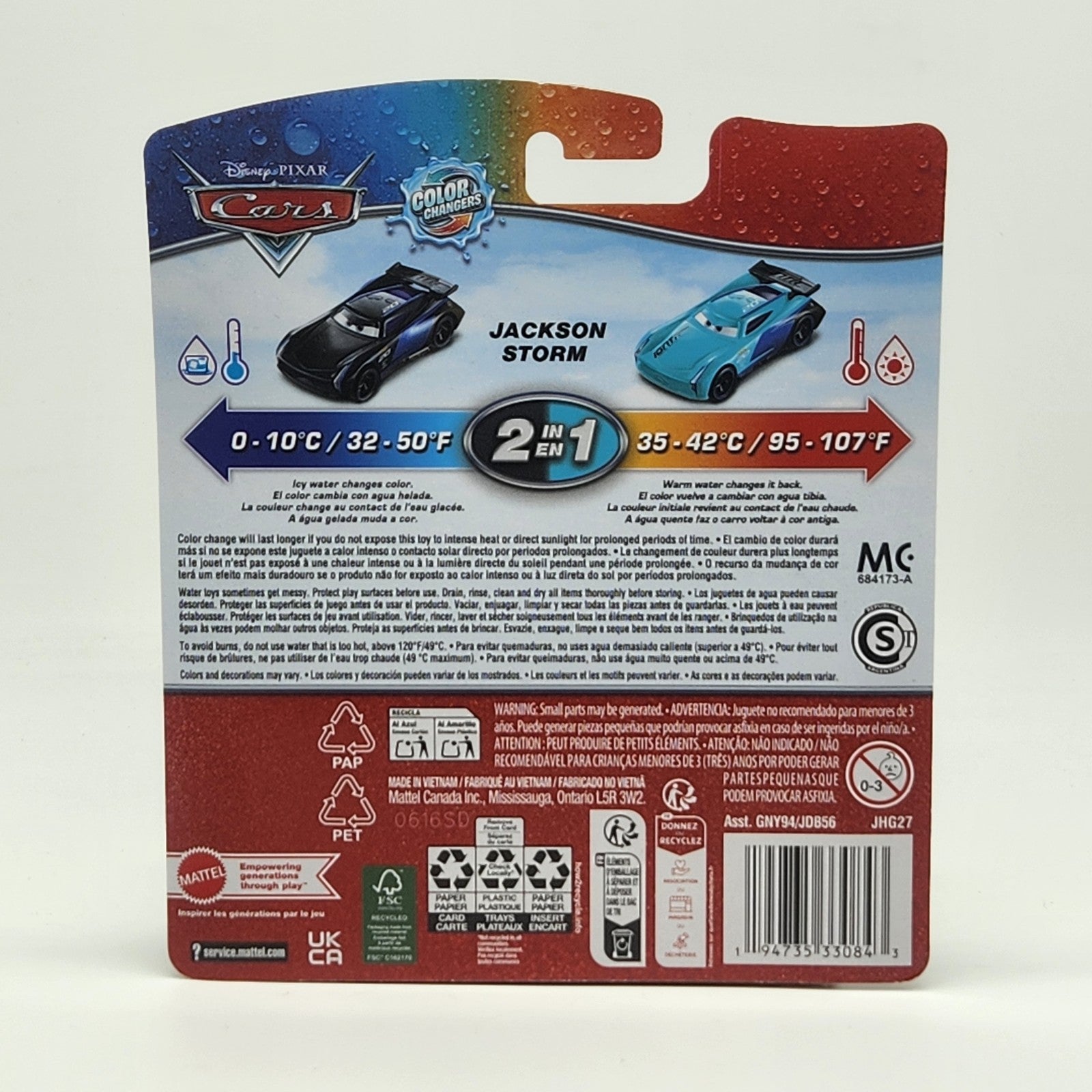 Jackson Storm 2026 Disney Pixar Cars Color Changers 1:55 New Mattel Toy2