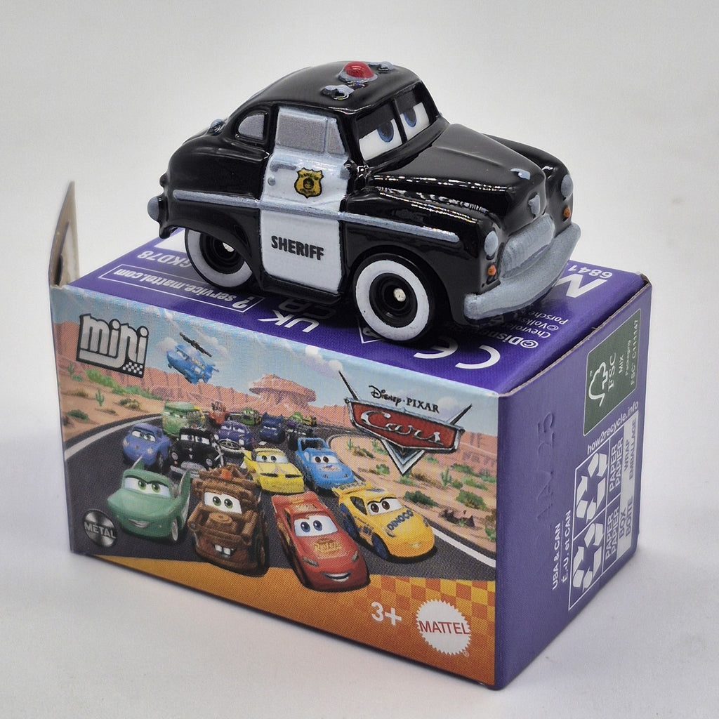 Sheriff Police Car 2026 Disney Pixar Cars Mini Racers 1:87 Diecast Toy Car0