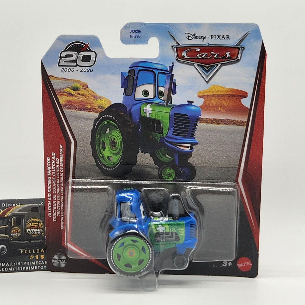 Disney Pixar Cars 20th Anniversary Card - Clutch Aid Racing Tractor 2026 Mattel0