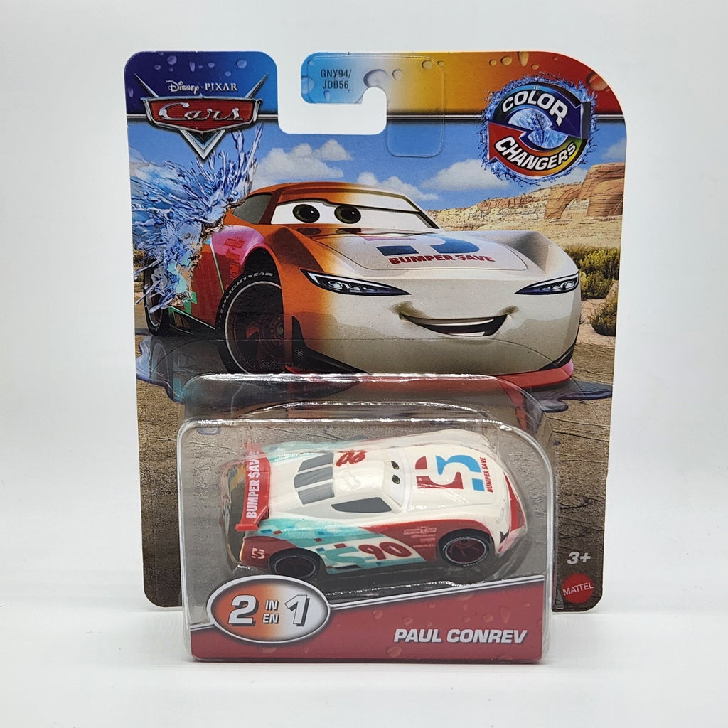 Disney Pixar Cars Color Changers 2 in 1 Toys 1:55 Scale - Paul Conrev Mattel Car0