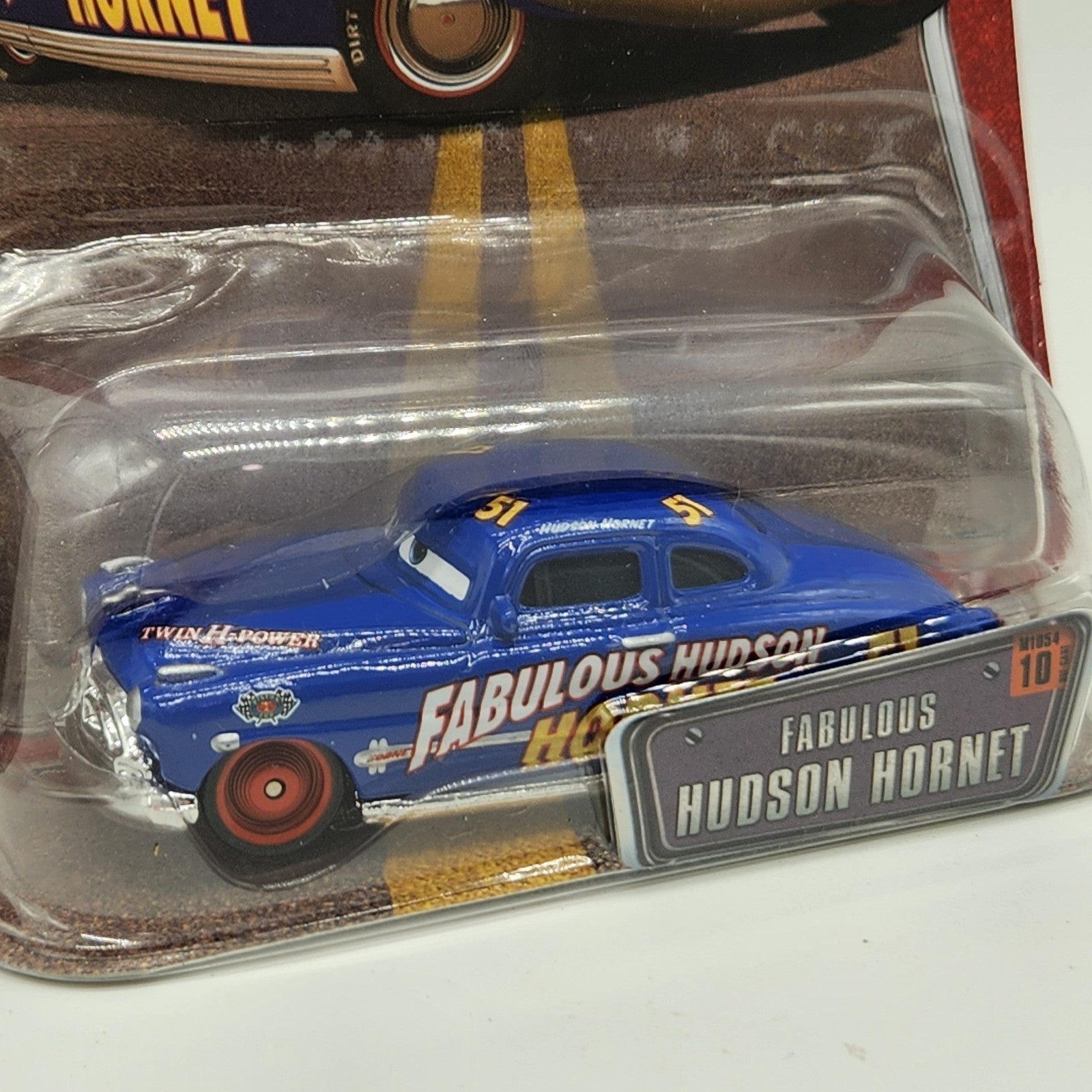 Disney Pixar World Of Cars 2008 FABULOUS HUDSON HORNET 1:55 Diecast Car1