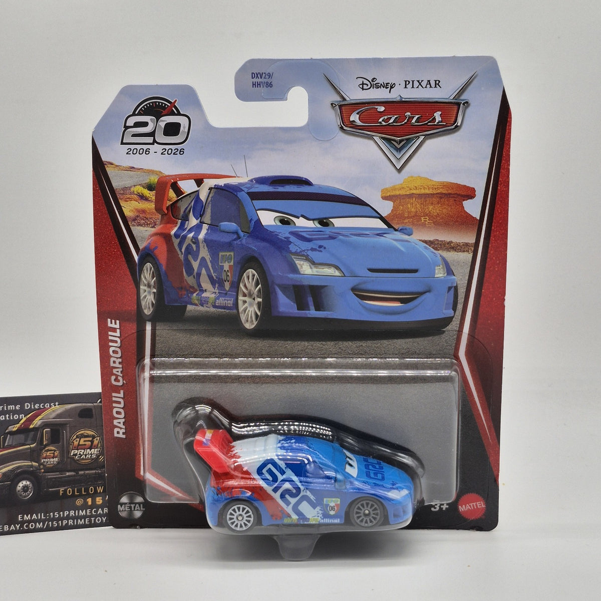 Raoul Caroule 20th Anniversary Disney Pixar Cars 1:55 Diecast 0