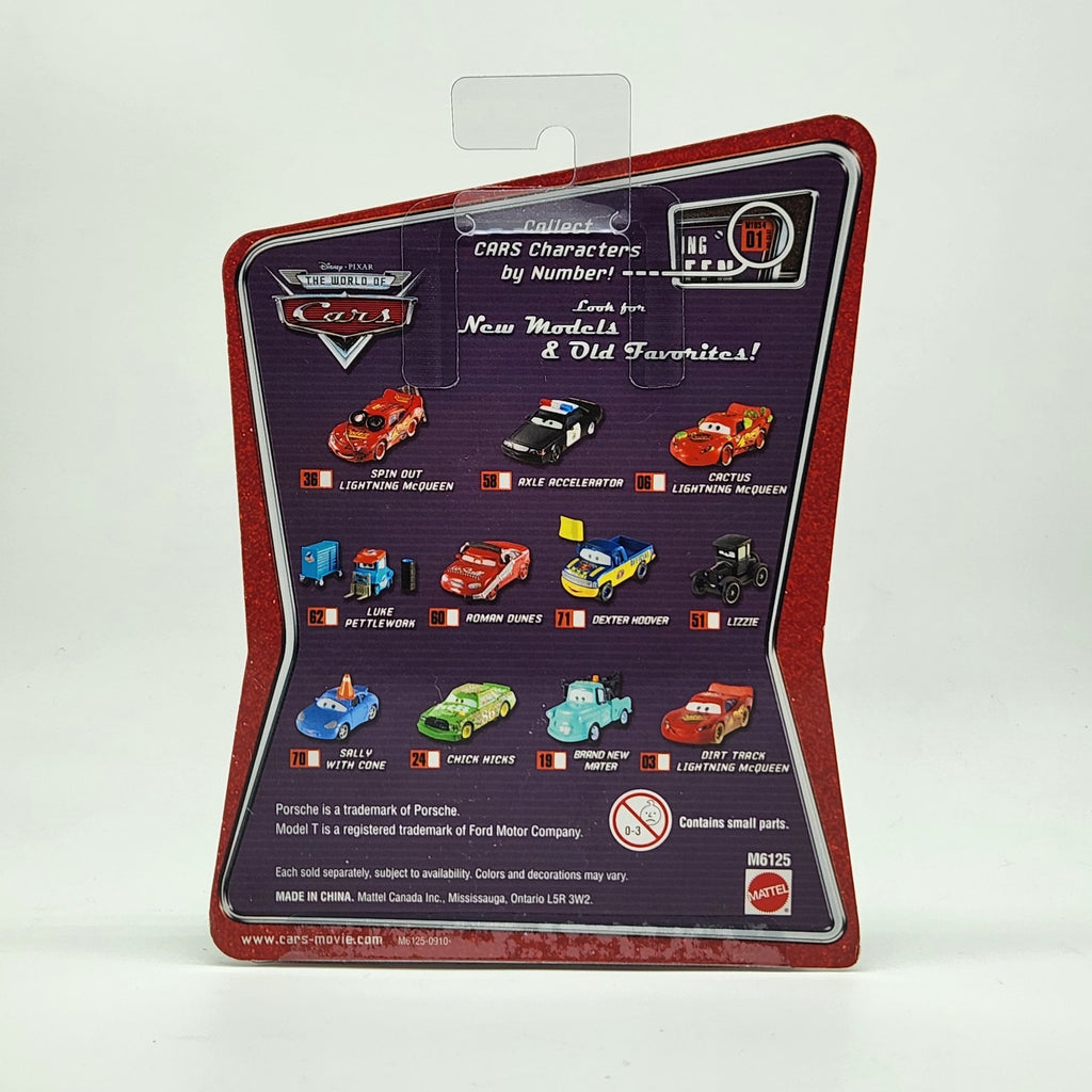 Disney Pixar World of Cars Piston Cup Official Dexter Hoover With Yellow Flag4