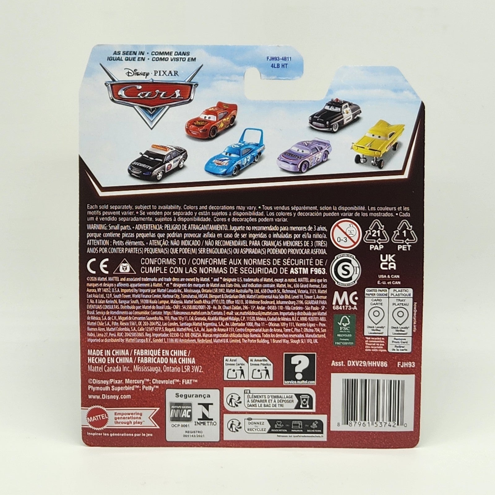 Luigi And Guido 20th Anniversary Disney Pixar Cars 1:55 New Mattel Toy Car 3
