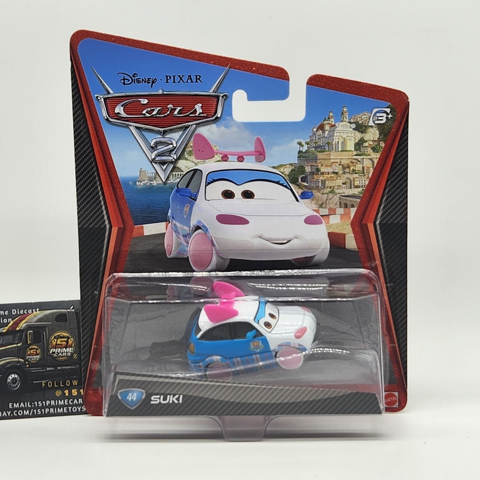 Suki 44 Cute Pink Disney Pixar Cars 2 Diecast 1:55 2011 X10820