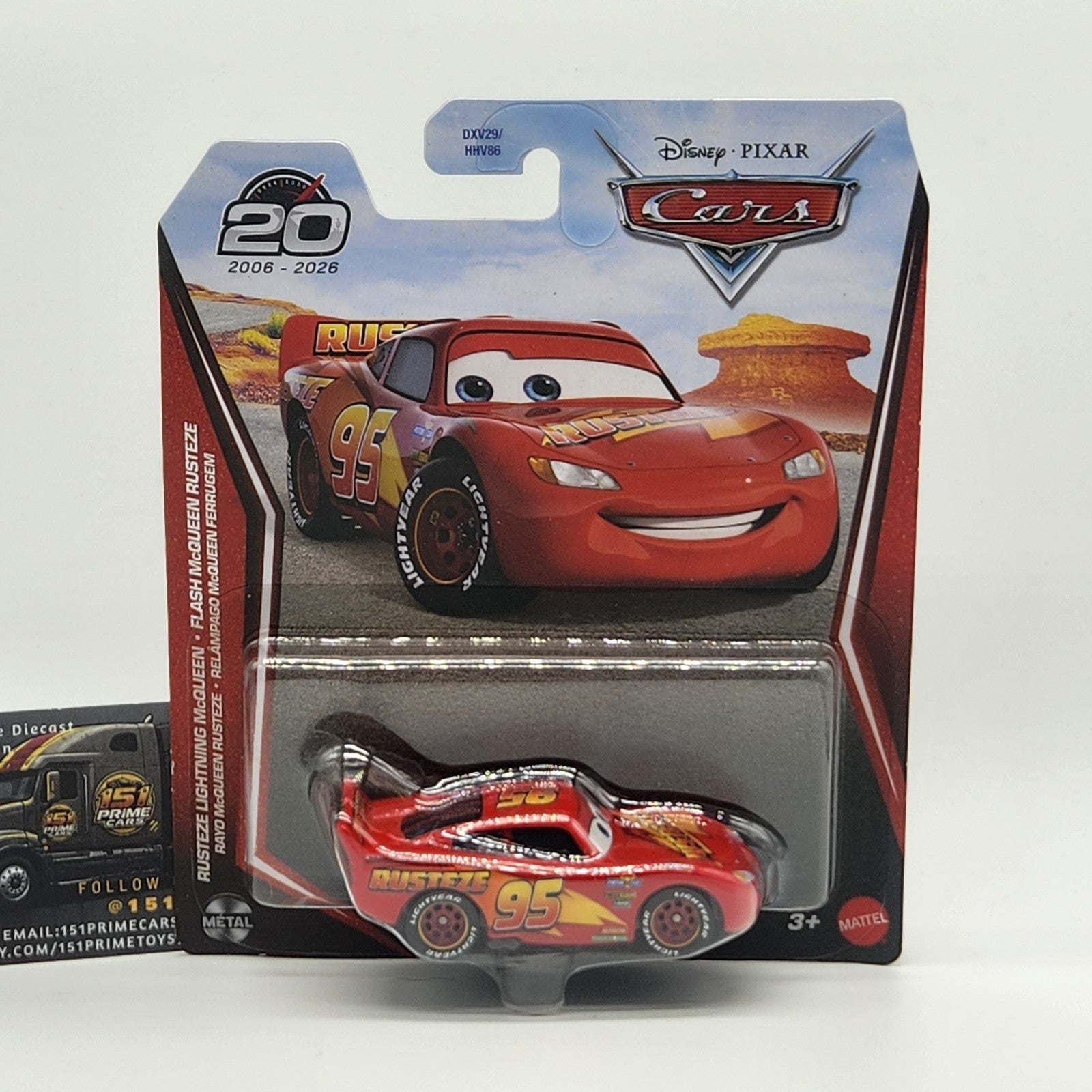 Disney Pixar Cars 3 Rusteze Lightning McQueen 2026 20th Anniversary 1:55 Diecast0