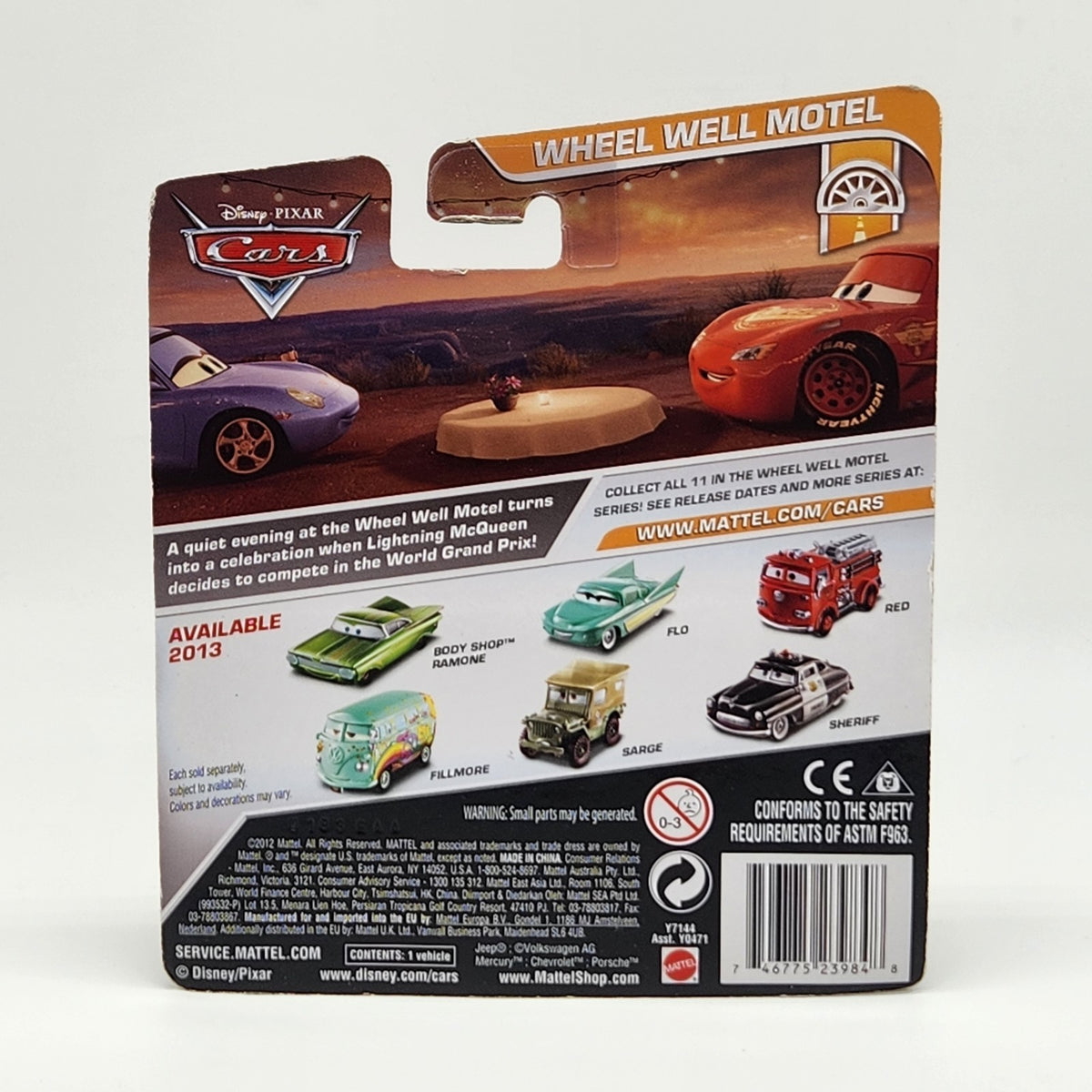 Wheel Well Motel Sheriff 2013 Disney Pixar Cars 1:55 Mattel Toy2