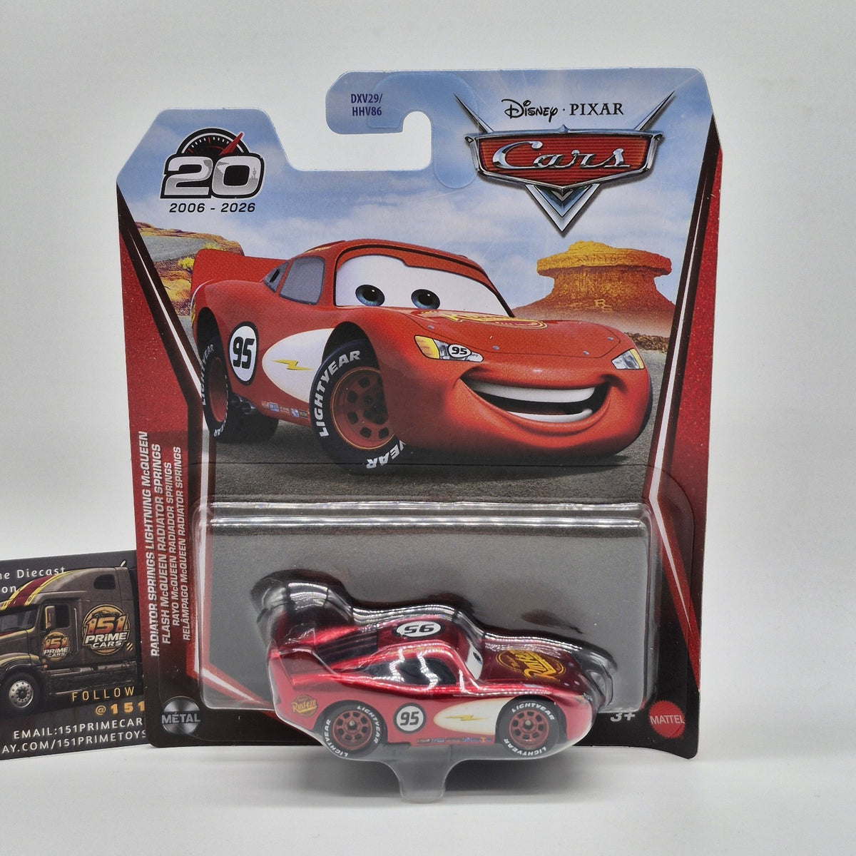 Radiator Springs Lightning McQueen 20th Anniversary Disney Pixar Cars 1:550