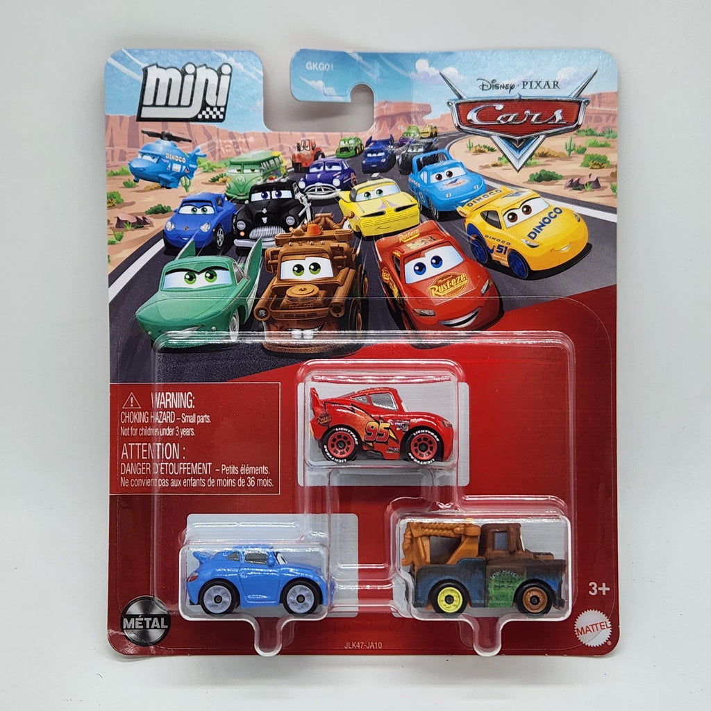 DISNEY PIXAR CARS MINI RACERS MCQUEEN SALLY MATER 2026 3 PACK1