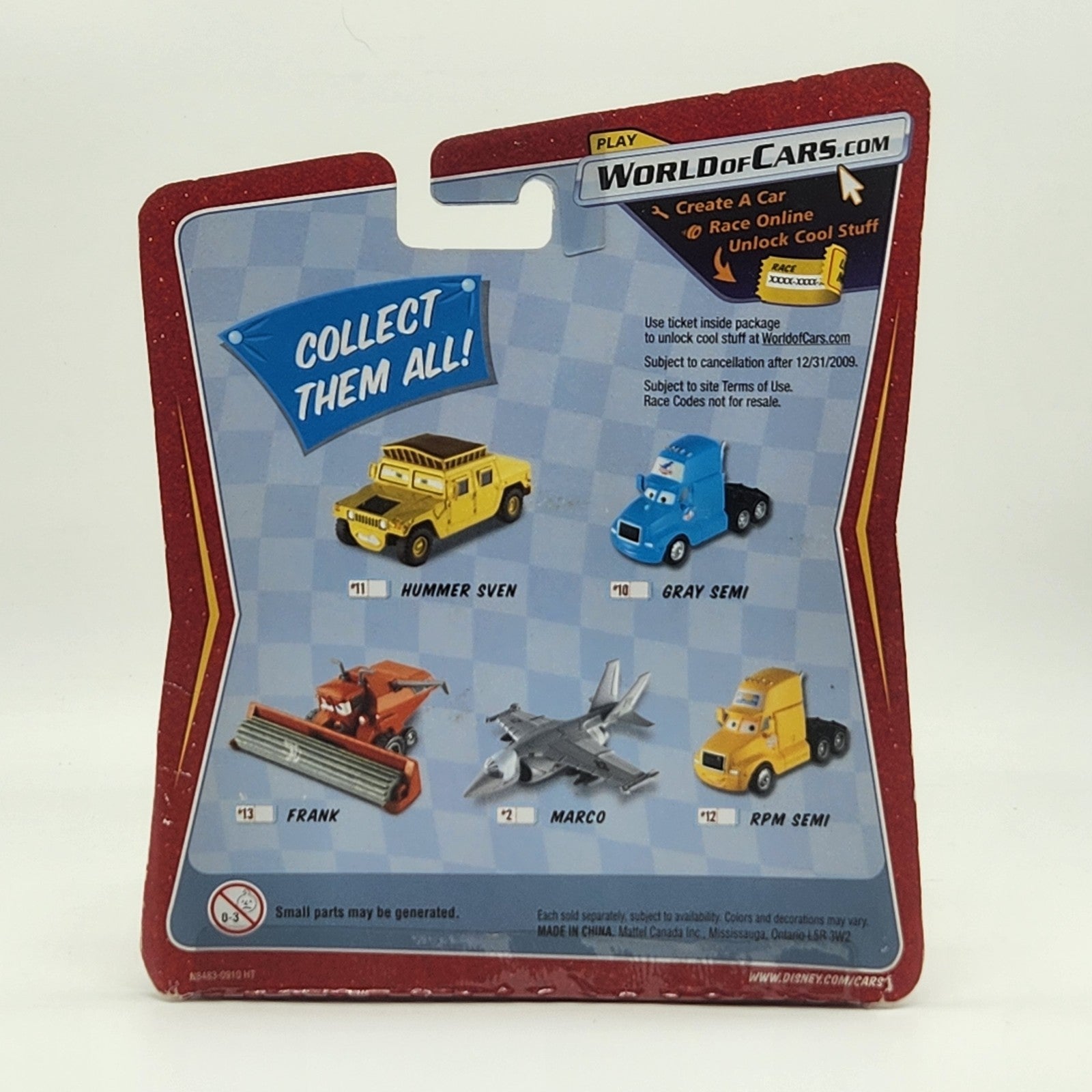 Disney Pixar The World of Cars Race O Rama Hummer Sven Mega Size Yellow HTF2
