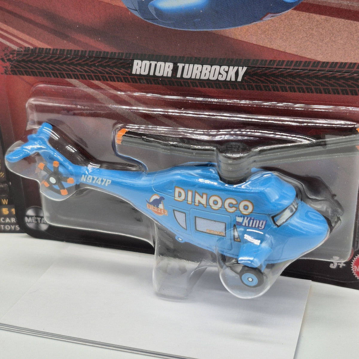 DISNEY PIXAR CARS 3 Dinoco King Rotor Turbosky Helicoptor Metal Series1