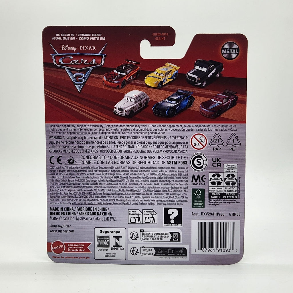 Will Rusch 2026 Disney Pixar Cars Vinyl Toupee Next Gen Racer 1:55 Diecast2