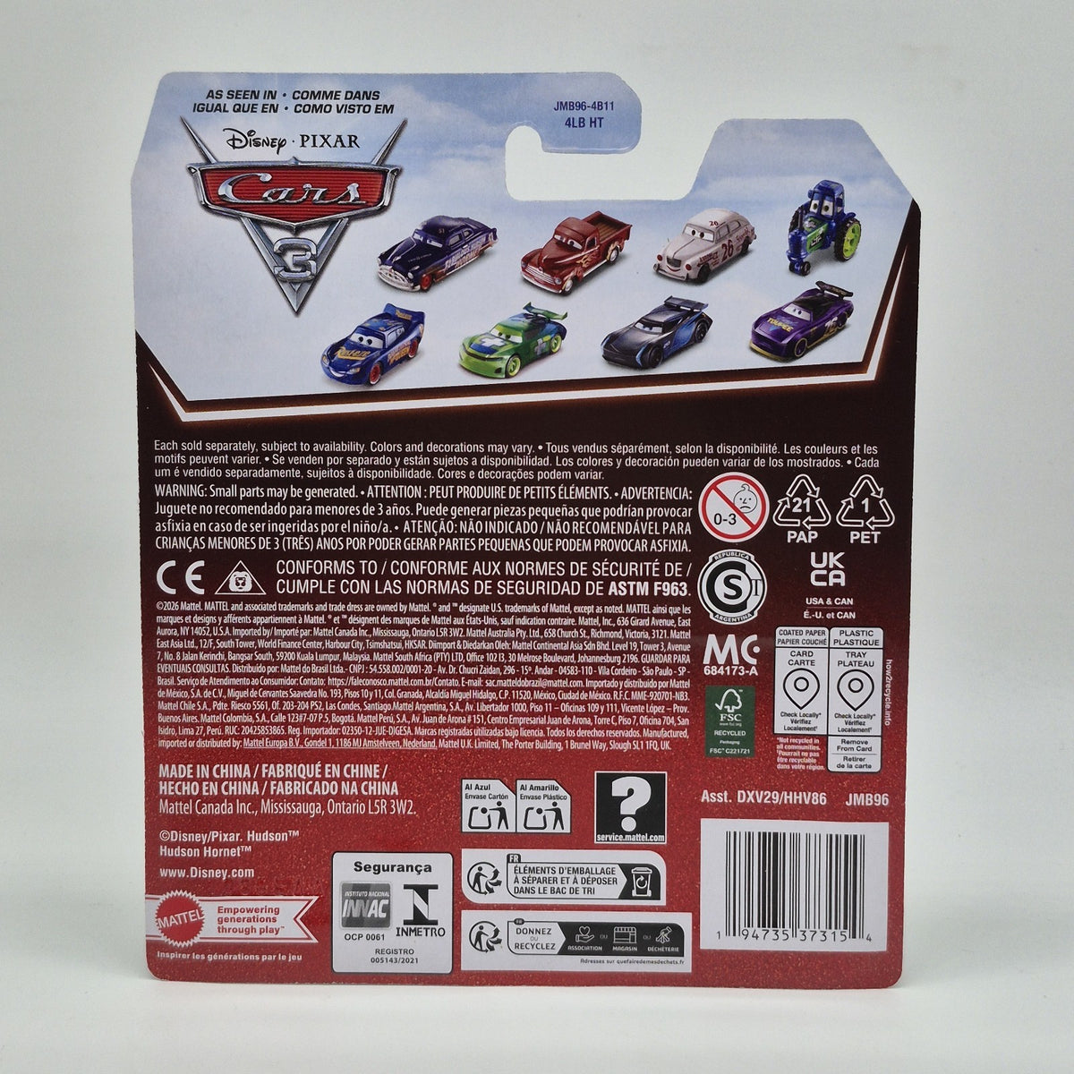 Ray Reverham 2026 Disney Pixar Cars 20th Anniversary 1:55 Diecast Car Mattel 2