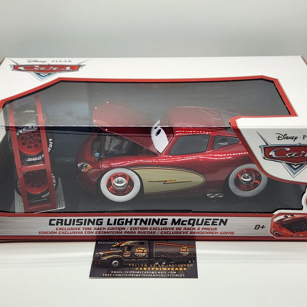 Cruising Lightning McQueen Disney Pixar Cars Jada Hollywood Rides 1:24 Tire Rack0