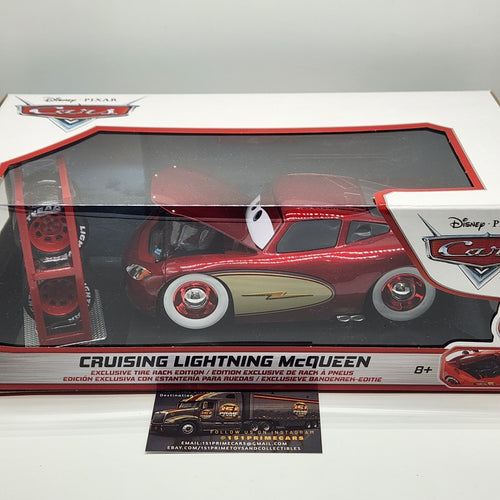Cruising Lightning McQueen Disney Pixar Cars Jada Hollywood Rides 1:24 Tire Rack0