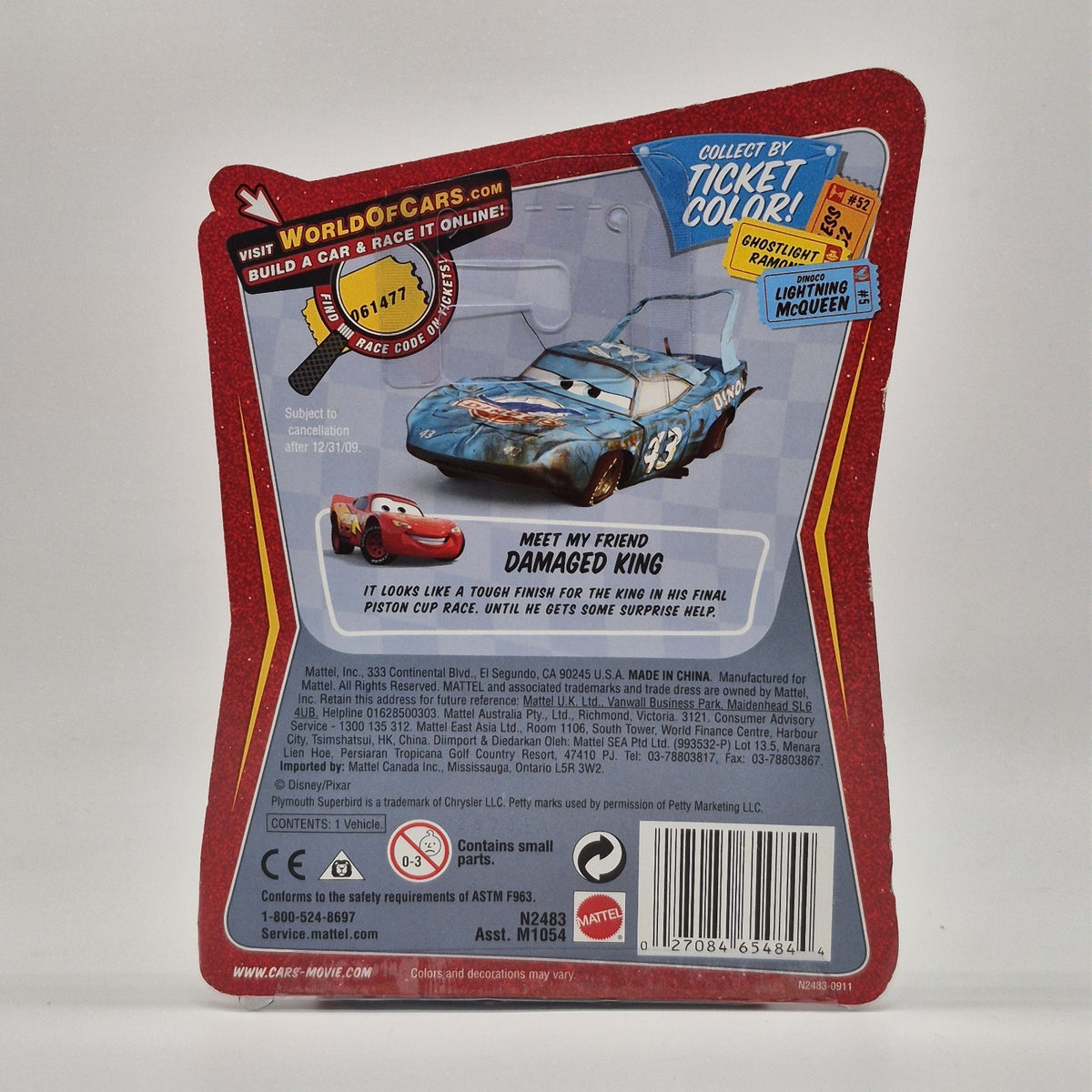 Disney Pixar The World of Cars Race O Rama Series # 74 Tank Coat Pitty2