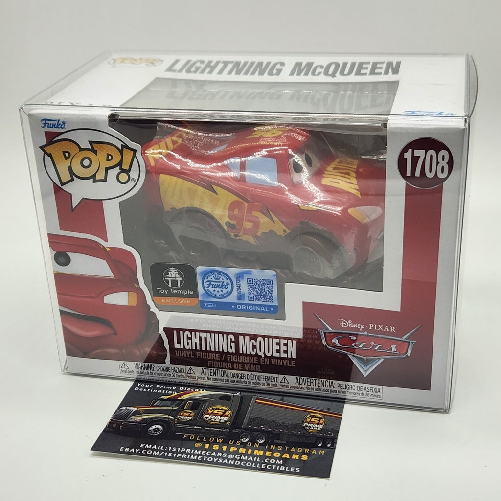 Funko Pop! Vinyl Disney Pixar Cars Lightning McQueen 1708 - Toy Temple Exclusive0