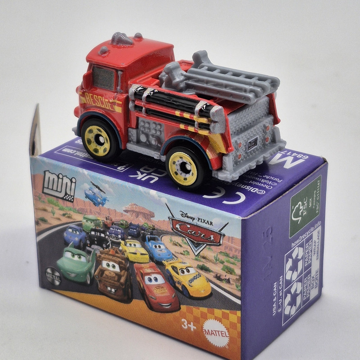 Rescue Red Fire Truck 2025 Disney Pixar Cars 1:87 Diecast Radiator Springs NEW1