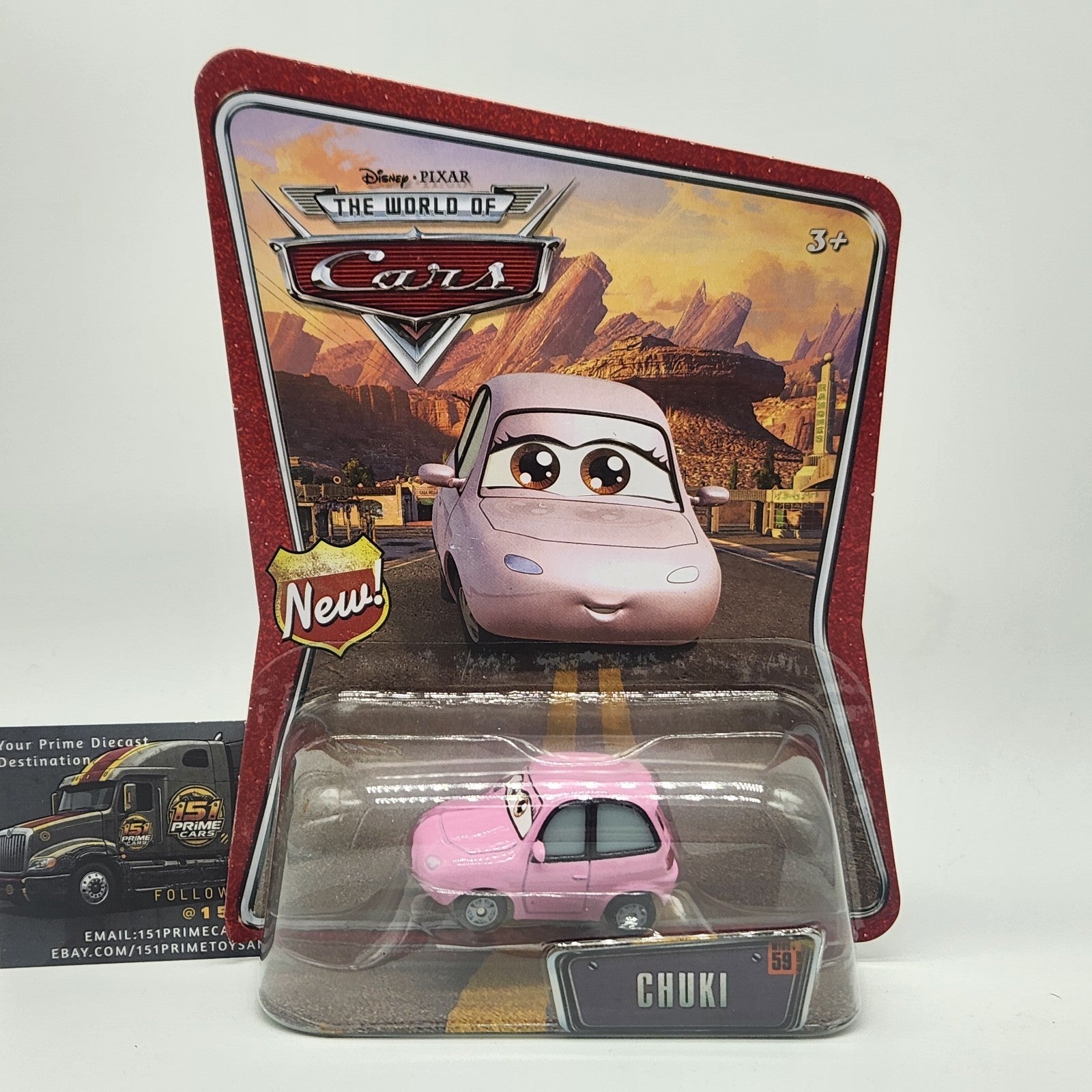 Chuki  #59 Disney Pixar The World of Cars New 2008 1:55 Diecast0