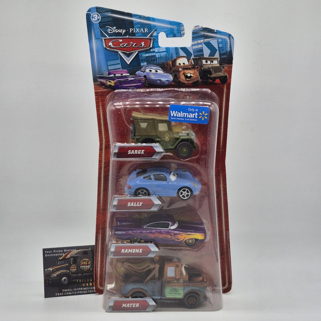 Disney Pixar Cars Sarge Sally Ramone Mater Diecast 4 pack Walmart 20080