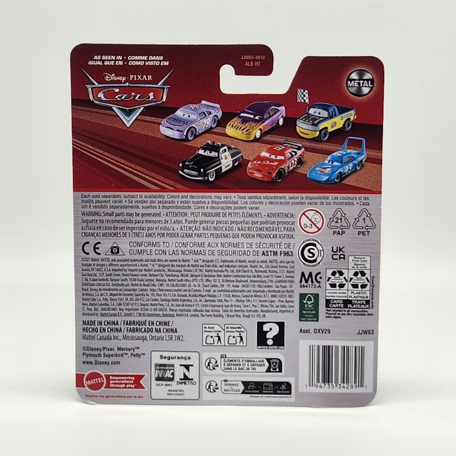 Mattel Disney Pixar Cars Metal MIKE 07 Sheriff Carburetor County 2026 1:552