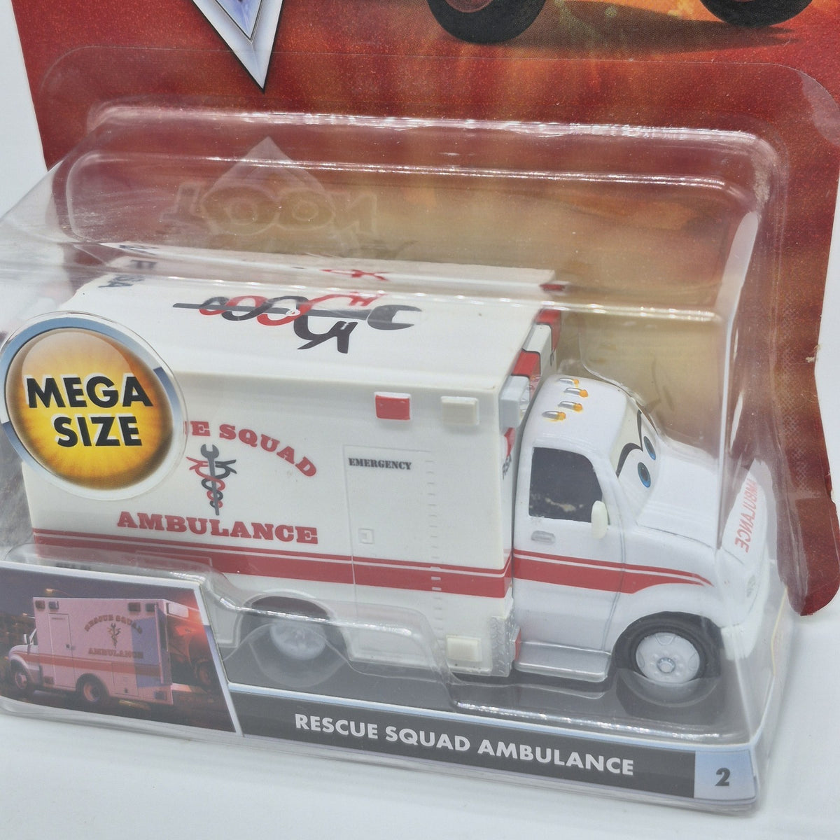 Disney Pixar Cars Toon Rescue Squad Ambulance #2 Mega Size Mattel New 20091