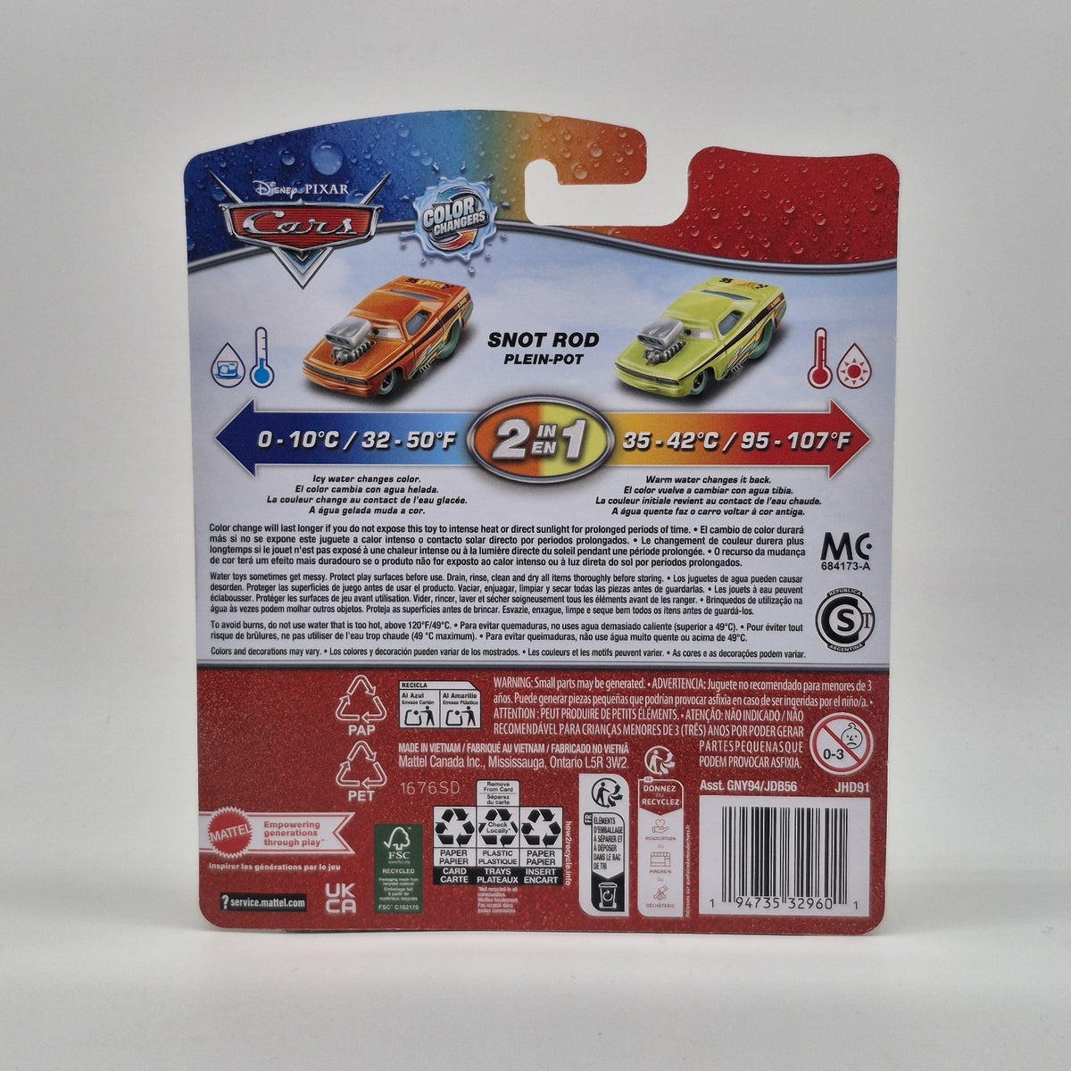 Disney Pixar Cars Color Changers Cruising Snot Rod Race To Celebrate 20262
