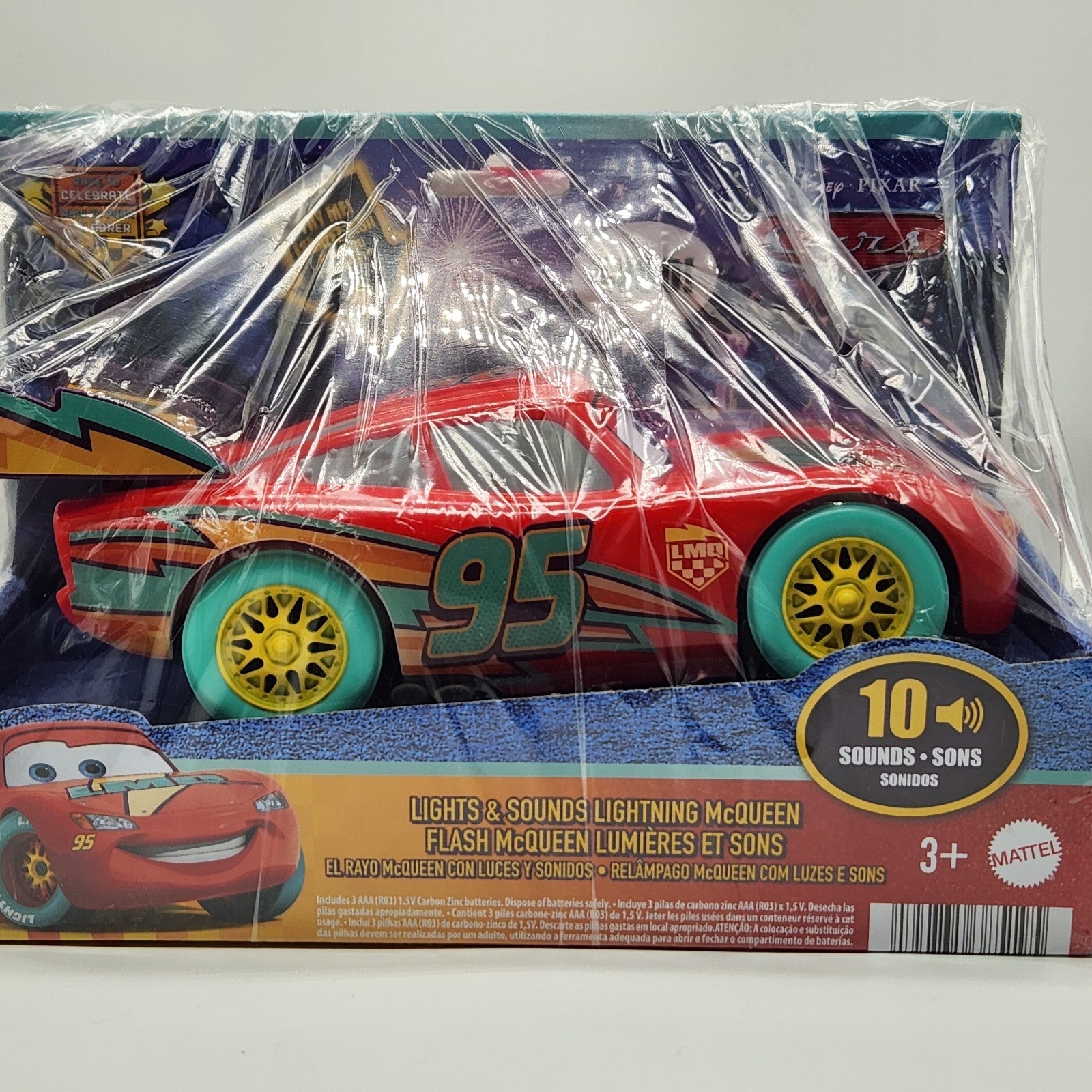 NEW Disney Pixar Cars Race To Celebrate Lights Sounds Lightning McQueen JMT551