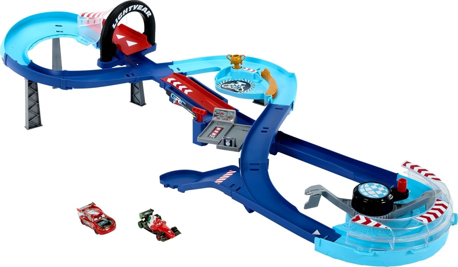 Disney Pixar Cars 2024 GRC Jumping Raceway Playset Global Racers Cup 1:55 Mattel1