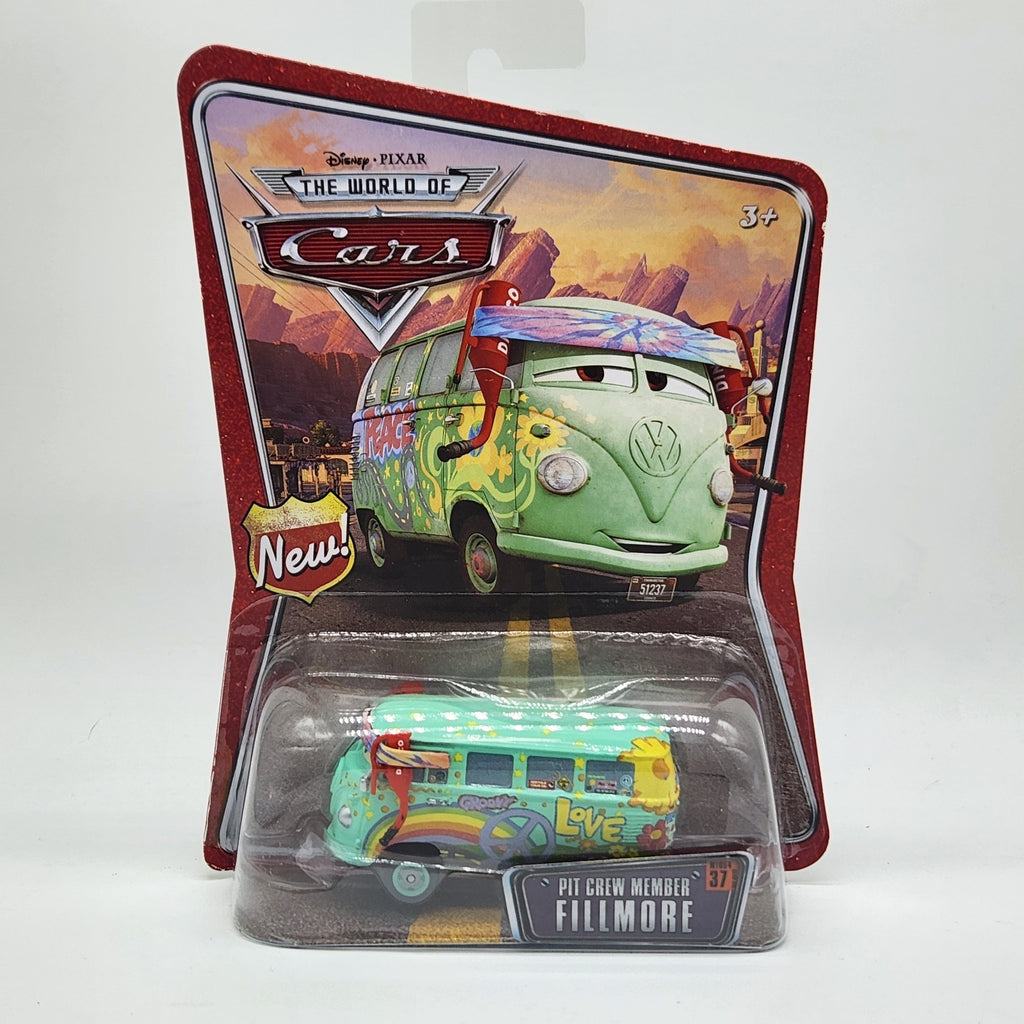 Disney Pixar The World of Cars Pit Crew Member Fillmore 37 Volkswagen Bus0