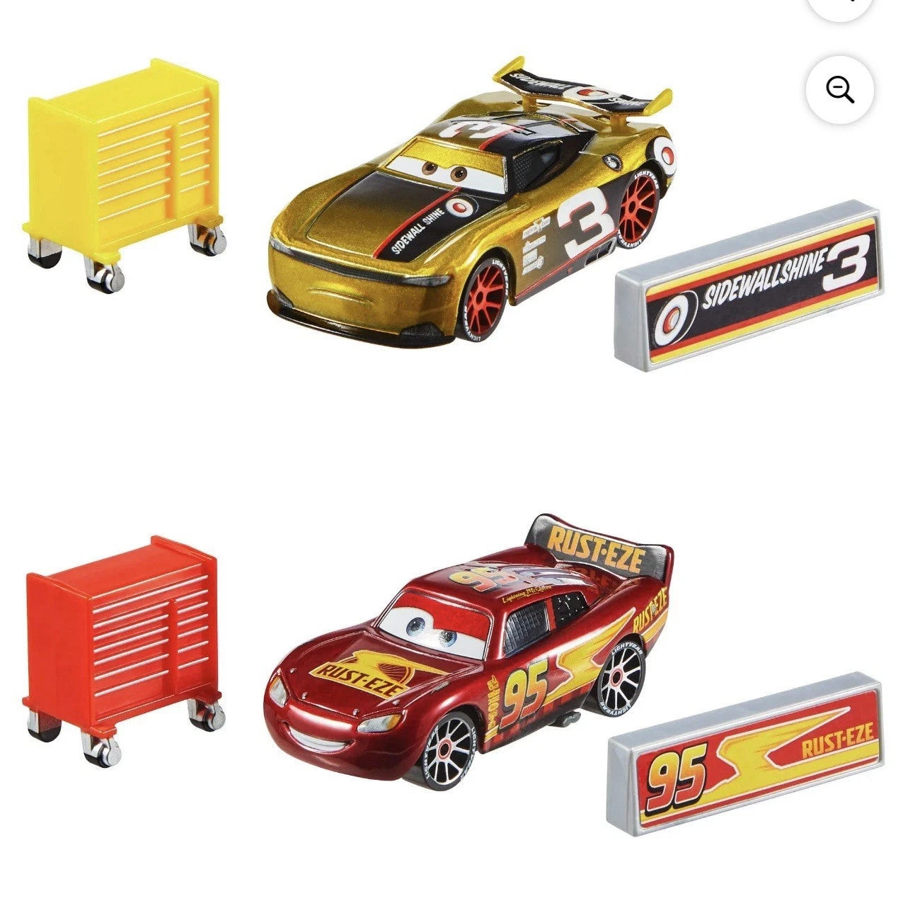 Disney Pixar Cars NASCAR 2 Pack Lightning McQueen Carstin Ace Dillon Tool Box4