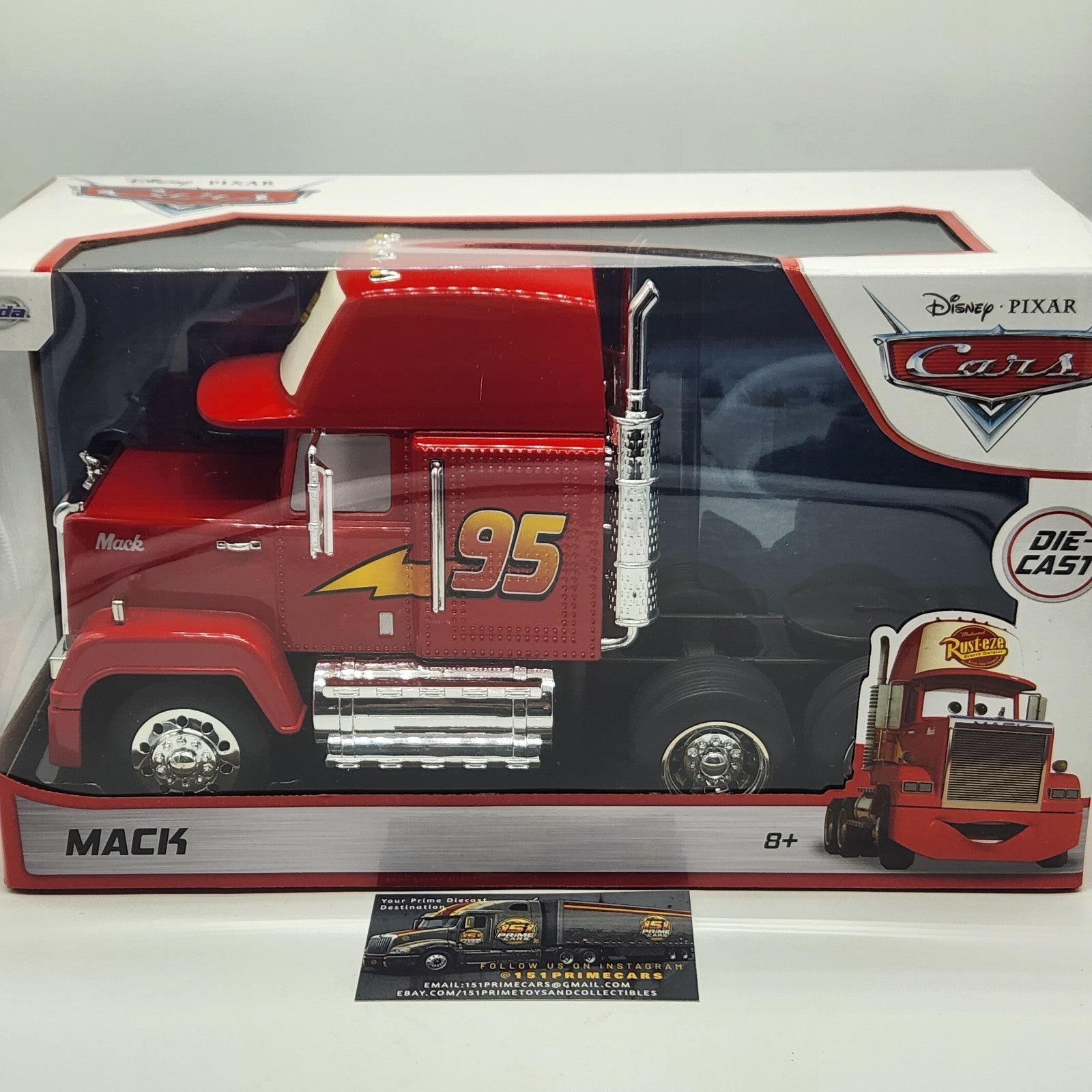 Jada Toys 1:24 Mack Truck Disney Pixar Cars Die-Cast Metal Vehicle Hauler1