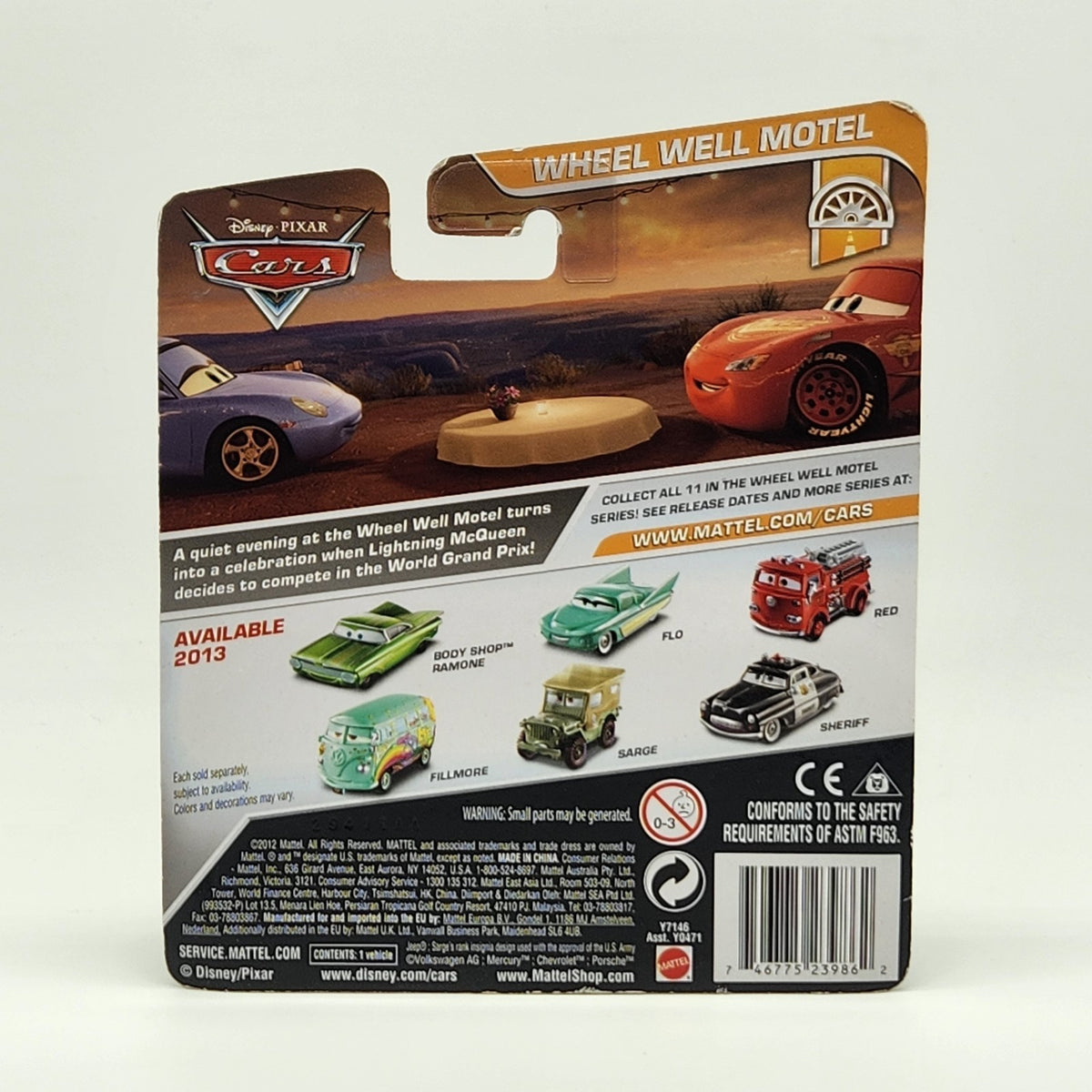 Fillmore Wheel Well Motel Disney Pixar Cars  2013 Mattel #6 1:55 Diecast Toy2