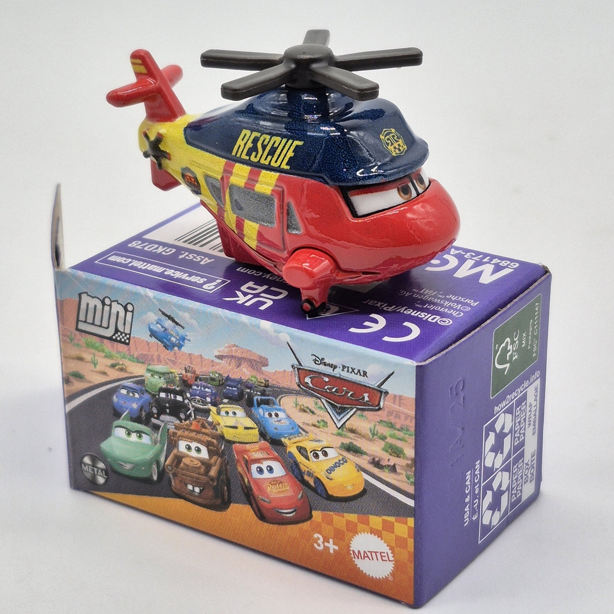 Race And Rescue Kathy Copter 2026 Disney Pixar Cars 1:87 Diecast Helicoptor NEW0