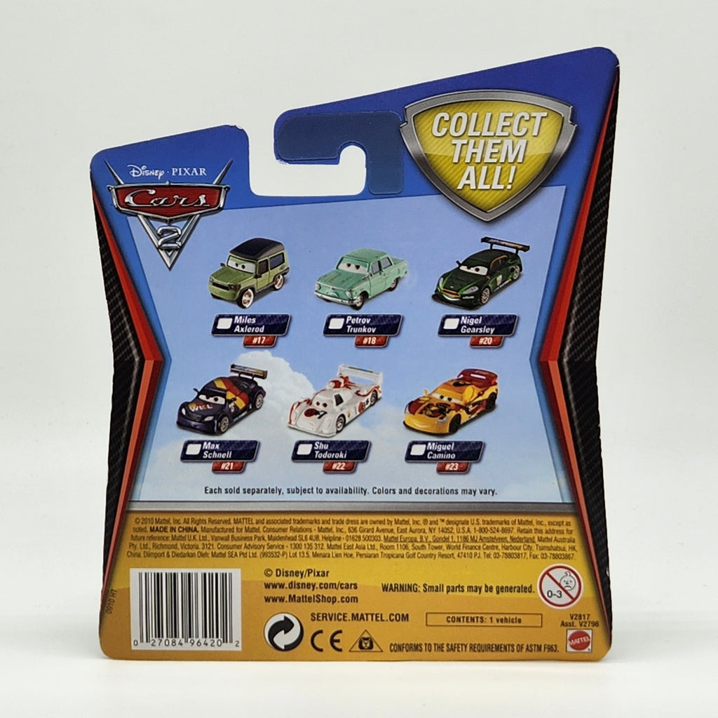 2010 Disney Pixar Cars 2 Shu Todoroki #22 Sealed New 1:55 Mattel Diecast2
