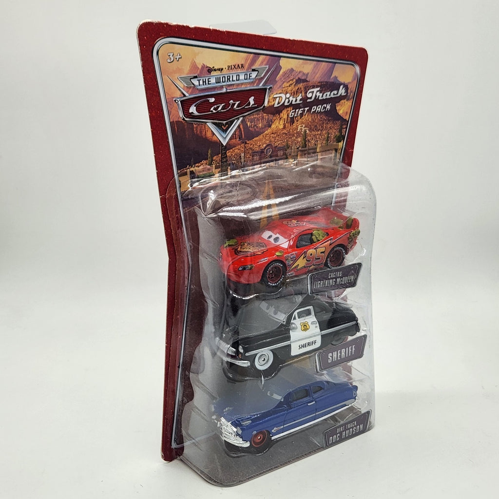 Rare Disney Pixar World of Cars Dirt Track Gift Pack Cactus Lightning McQueen2