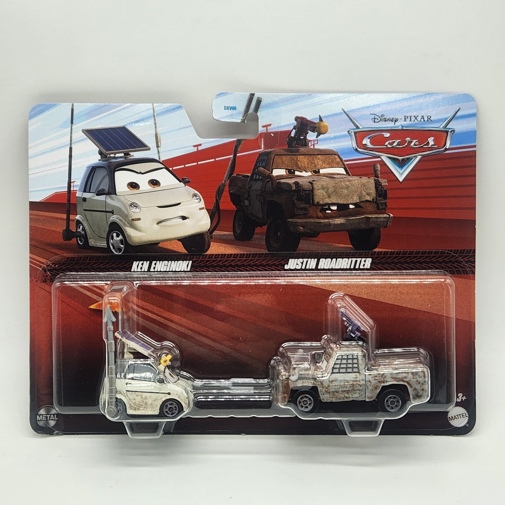 DISNEY PIXAR CARS KEN ENGINOKI JUSTIN ROADRITTER 2024 2 PACK 1$ Bundled Shipping0