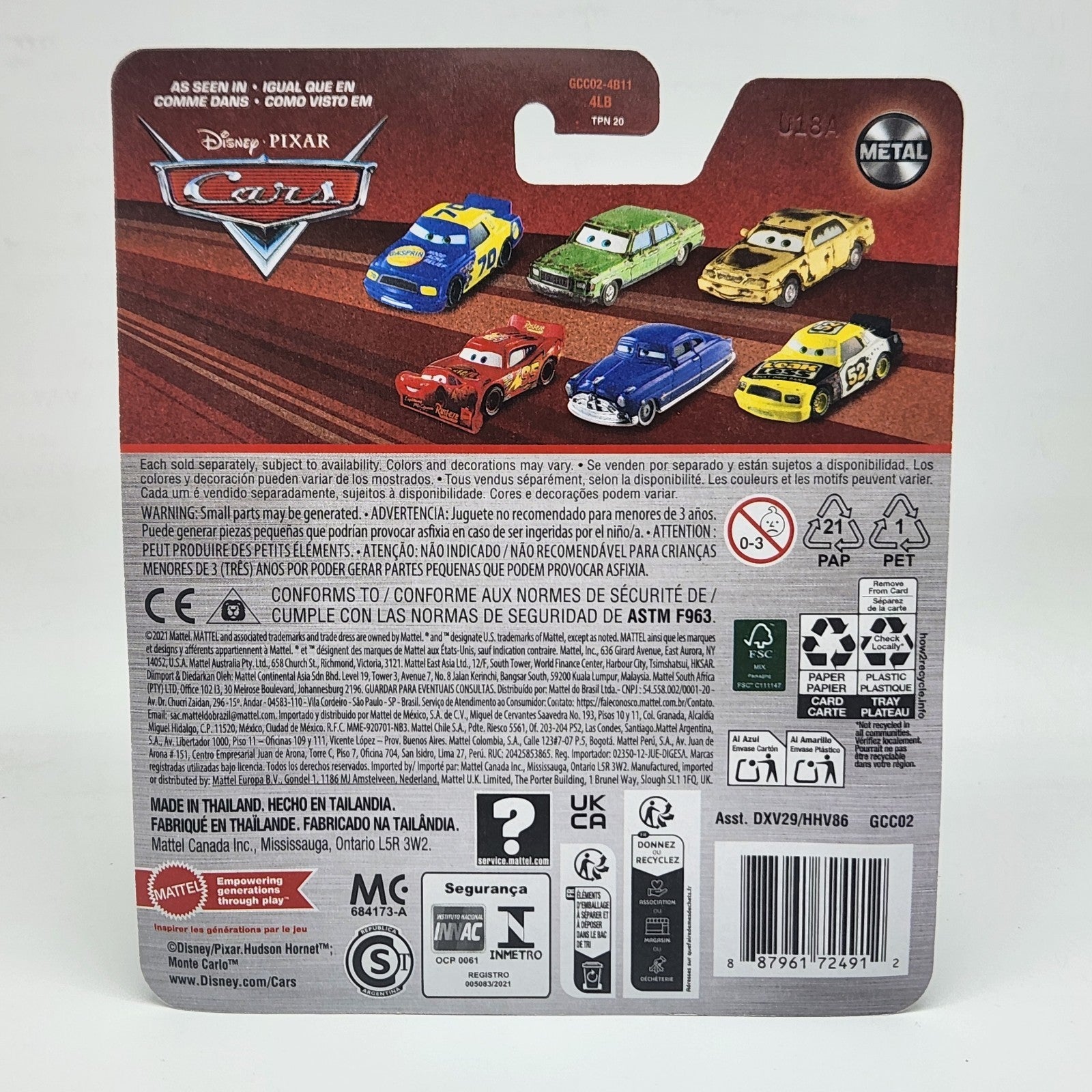 Disney Pixar Cars Darrel Cartrip 1:55 Diecast Car 20242