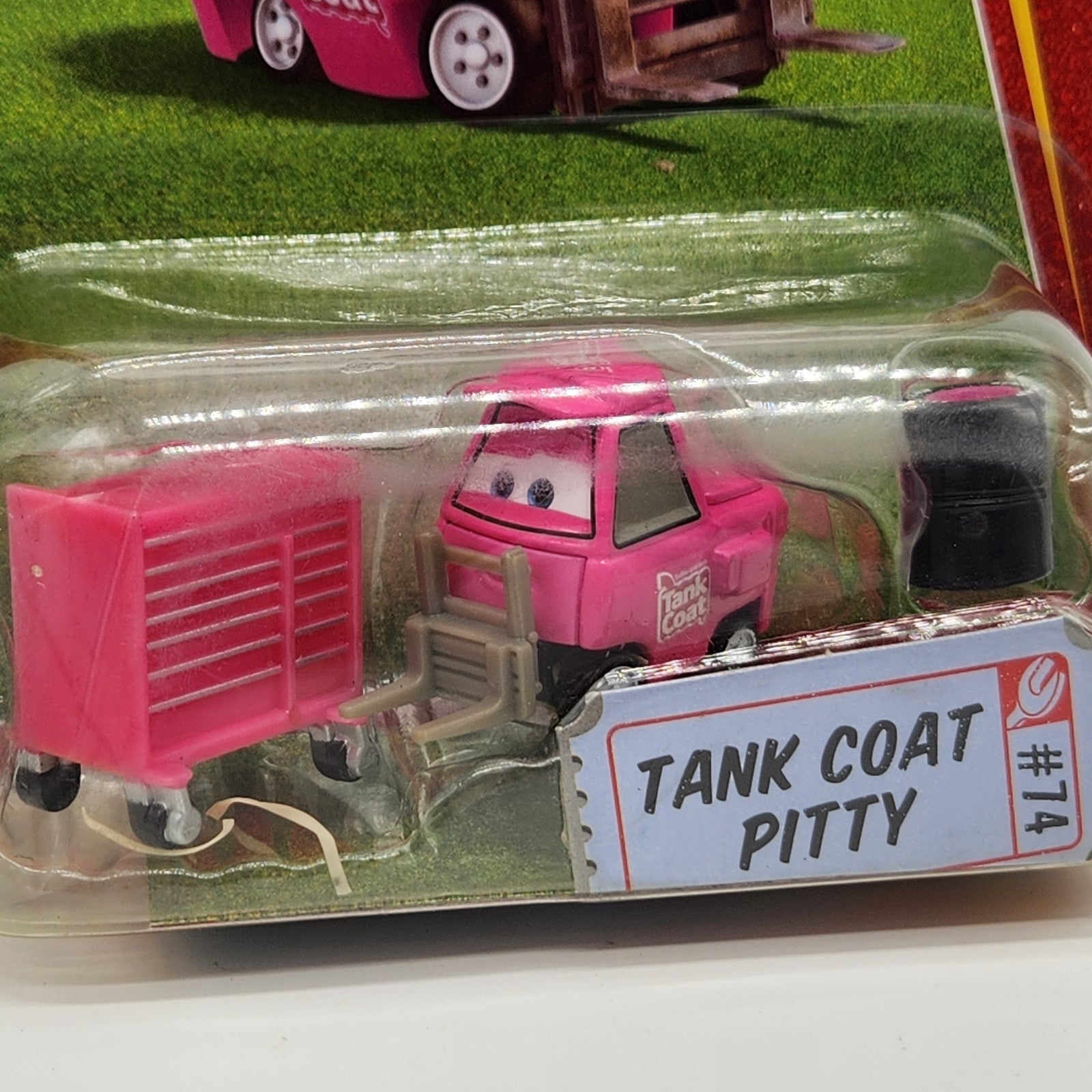 Tank Coat Pitty #74 Disney Pixar World of Cars Race O Rama 1:55 Pink Diecast Toy1