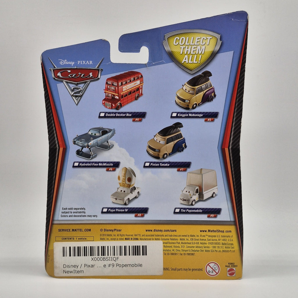 Pope Pinion IV And The Popemobile Set Disney Pixar Cars 2012 Diecast Toy 1:5512