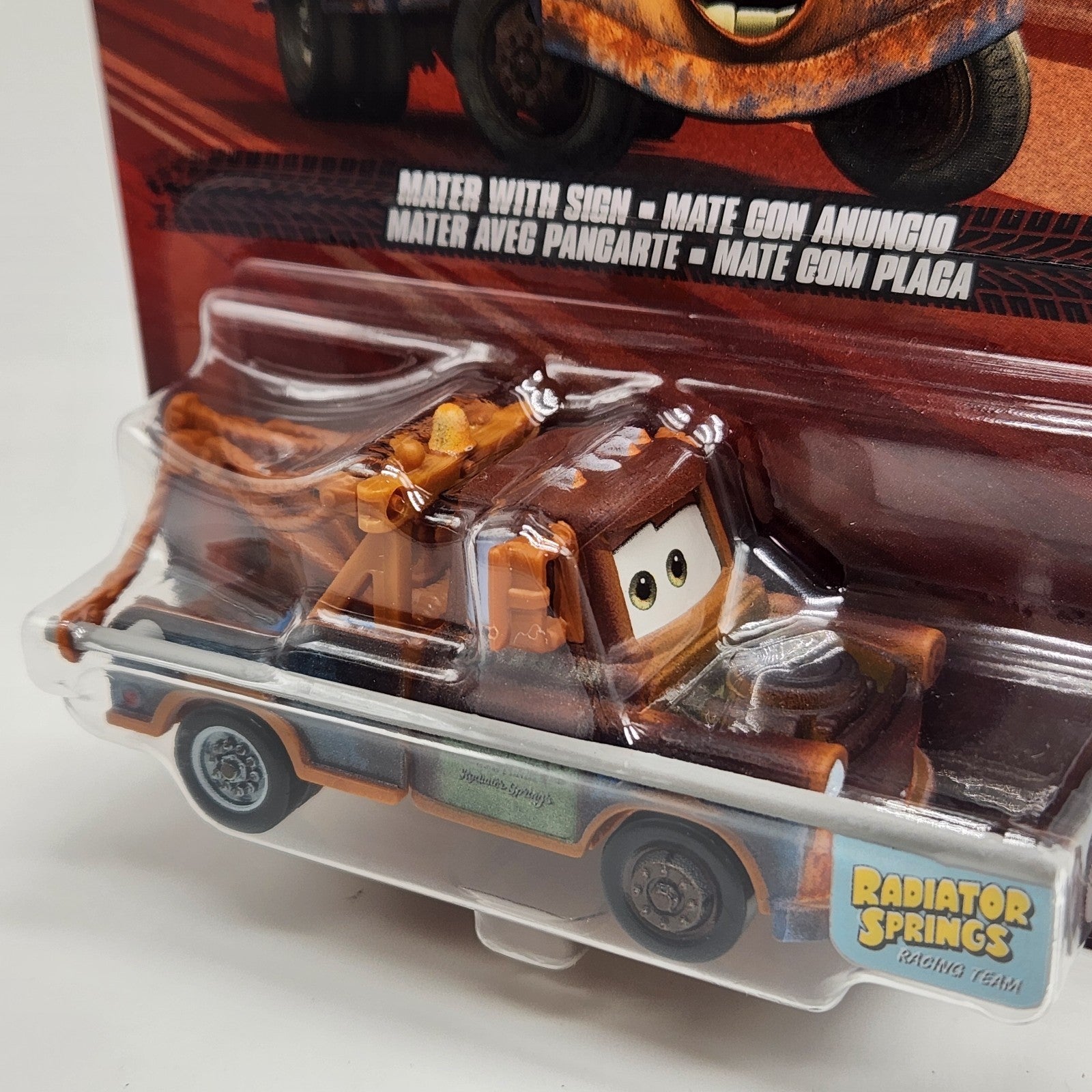 Disney Pixar Cars Mater With Sign Mattel Metal Tow Truck 1:55 Metal Diecast Car1