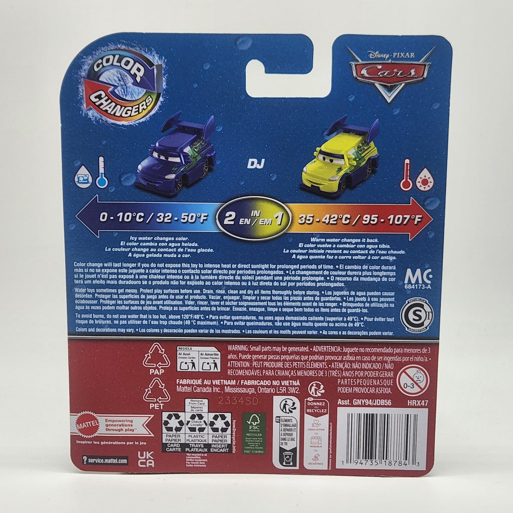 Disney Pixar Cars Color Changers DJ 1:55 Mattel Toy NEW 20252
