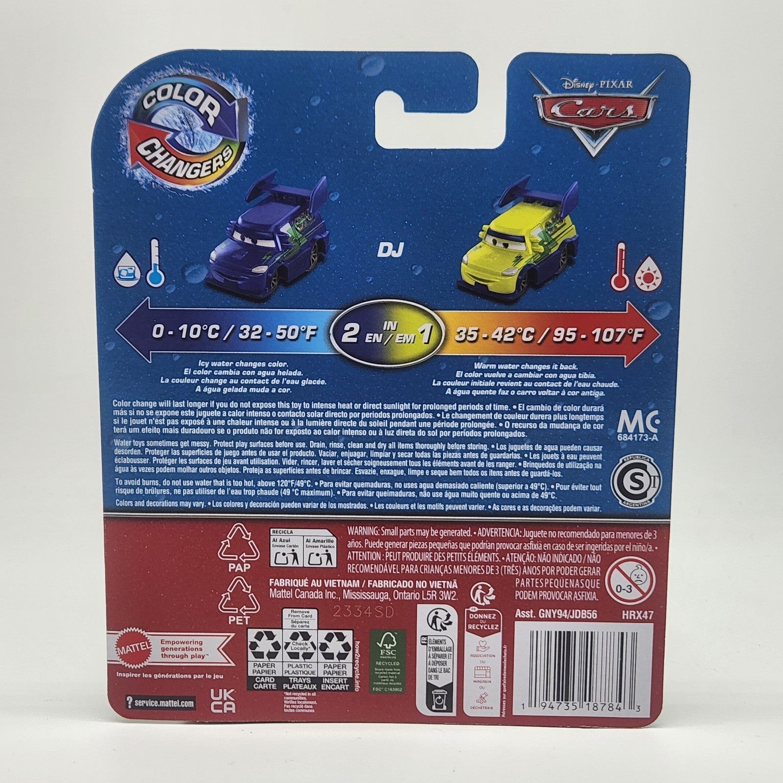 Disney Pixar Cars Color Changers DJ 1:55 Mattel Toy NEW 20252
