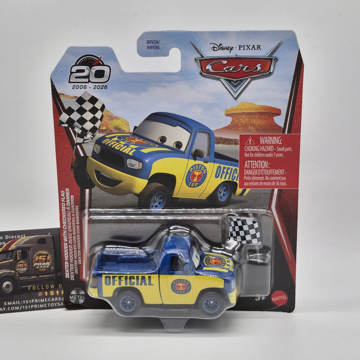 Dexter Hoover 20th Anniversary Disney Pixar Cars 1:55 Diecast 20260