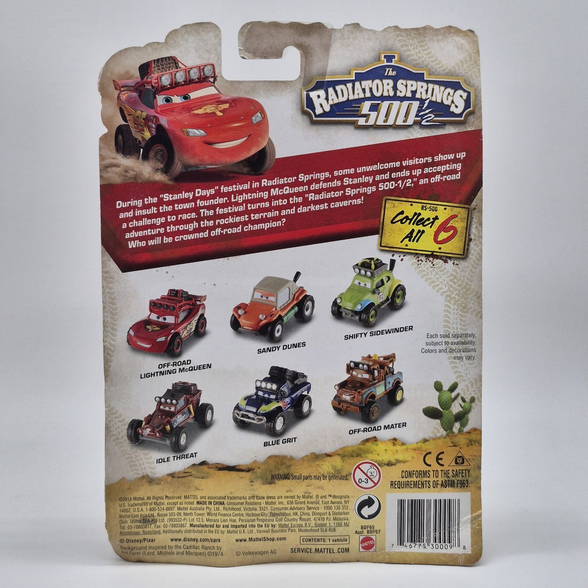 Disney Pixar Cars Radiator Springs 500 1/2 Shifty Sidewinder Off Road Tires 1:553