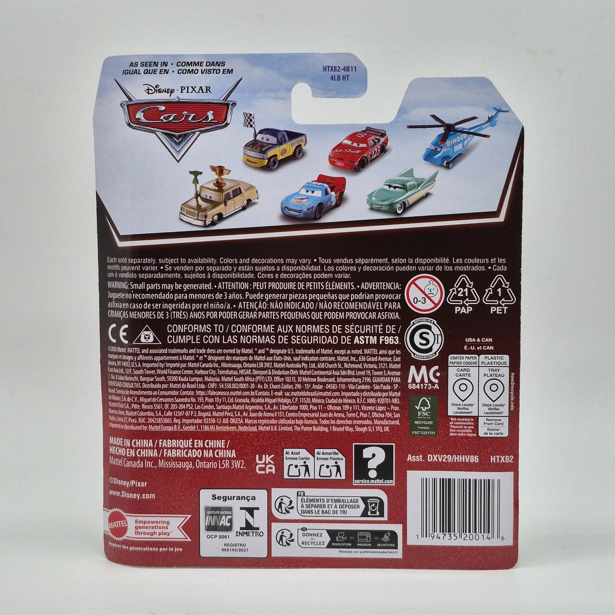 Radiator Springs Lightning McQueen 20th Anniversary Disney Pixar Cars 1:552