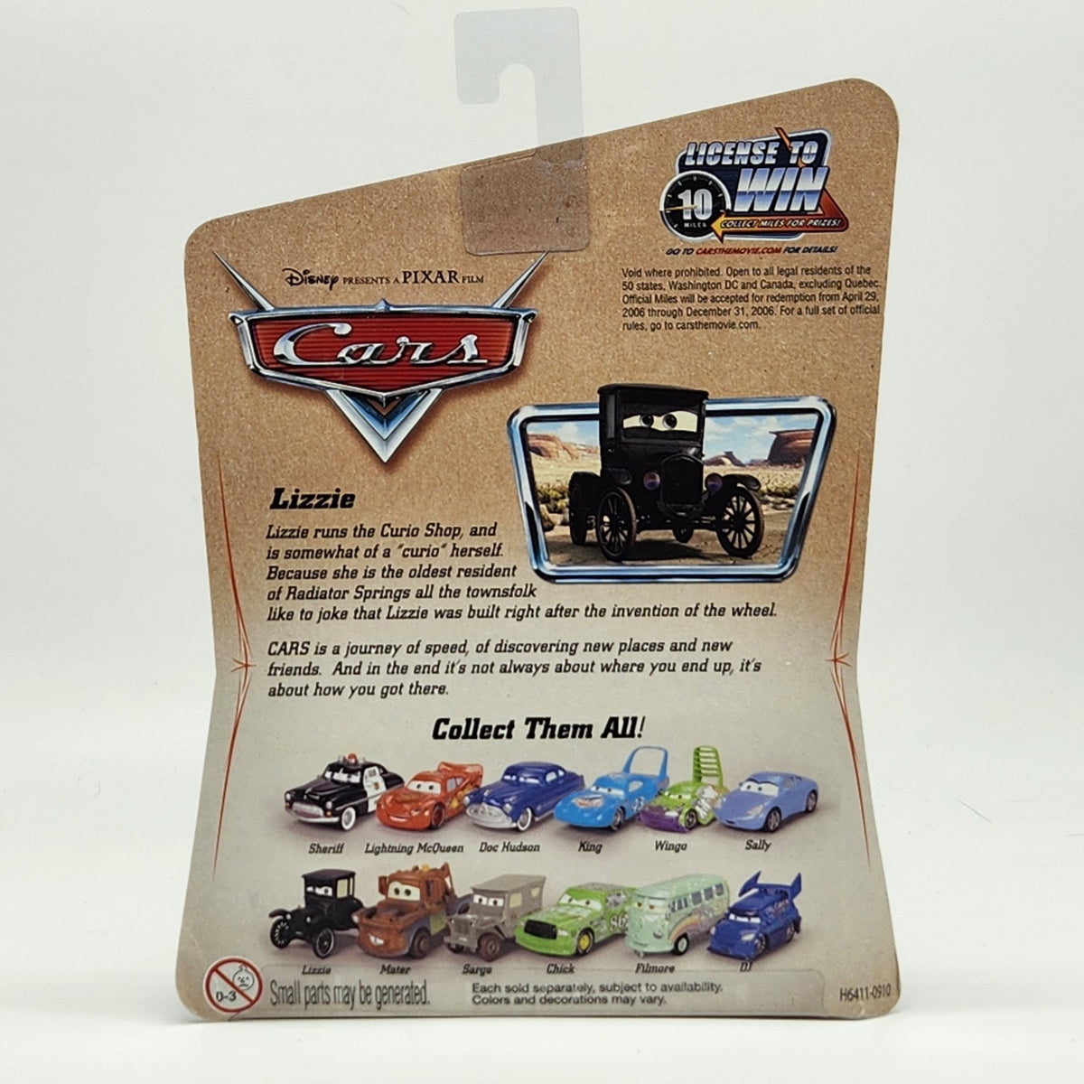 2006 Desert Series Lizzie Disney Pixar Cars 1:55 Vintage Diecast Mattel Toy2