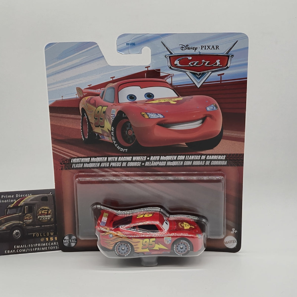 Disney Pixar Cars Lightning McQueen Racing Wheels - FLM20 2023 Thailand0